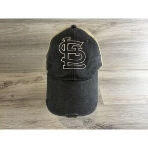 Adams St Louis Cardinals SnapBack Hat Cap Distressed Mesh‎ Gray MLB Baseball